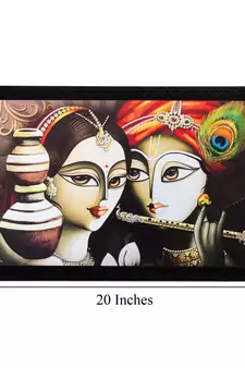 Radha Krishna Matt Textured UV Art Painting
