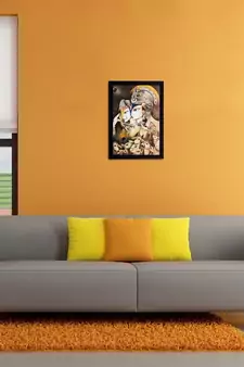 Radha Krishna Matt Textured UV Art Painting