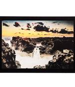 Stone and Waterfall View Matt Textured UV Art Painting