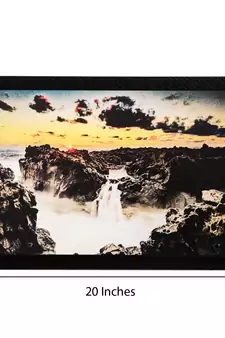 Stone and Waterfall View Matt Textured UV Art Painting