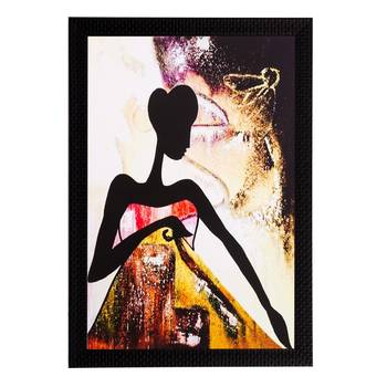 Abstract Girl Matt Textured UV Art Painting 1