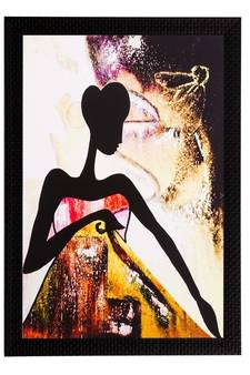 Abstract Girl Matt Textured UV Art Painting