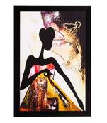 Abstract Girl Matt Textured UV Art Painting