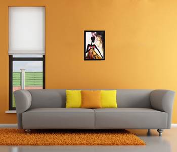 Abstract Girl Matt Textured UV Art Painting 2