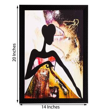 Abstract Girl Matt Textured UV Art Painting 3