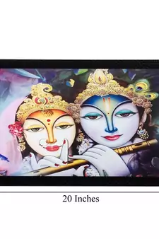 Radha Krishna Matt Textured UV Art Painting