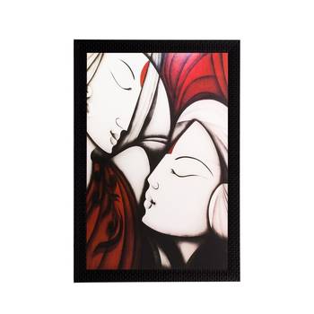 Abstract Radha Krishna Matt Textured UV Art Painting 1