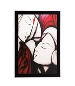 Abstract Radha Krishna Matt Textured UV Art Painting