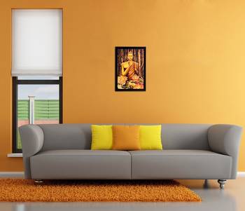 Lord Buddha Matt Textured UV Art Painting 2