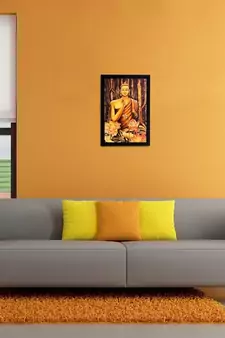Lord Buddha Matt Textured UV Art Painting
