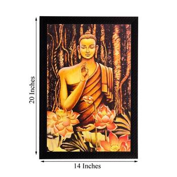 Lord Buddha Matt Textured UV Art Painting 3