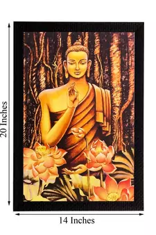 Lord Buddha Matt Textured UV Art Painting