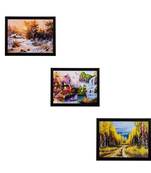 Set of 3 Nature Scenary Matt Textured UV Art Painting