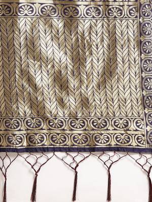 Maroon woven art silk saree with blouse 3