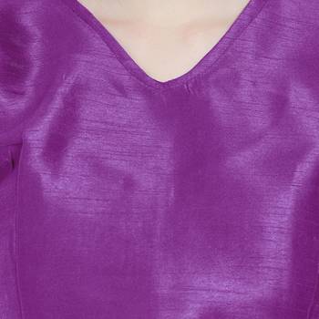 Wine Art Silk Ready-Made  Saree Blouse 4