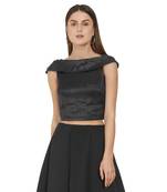 Black Art Silk Ready-Made Saree Blouse