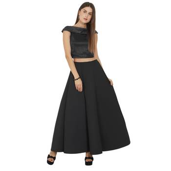 Black Art Silk Ready-Made Saree Blouse 2