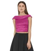 Pink Art Silk Ready-Made Saree Blouse