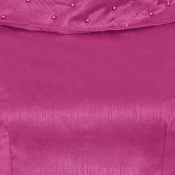 Pink Art Silk Ready-Made Saree Blouse 4