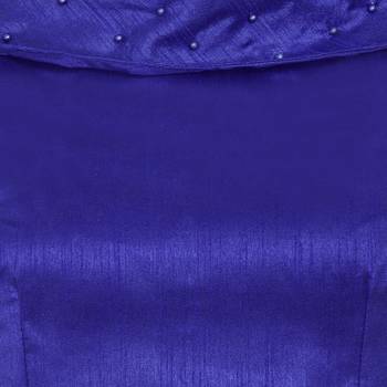 Royal Blue Art Silk Ready-Made Saree Blouse 4