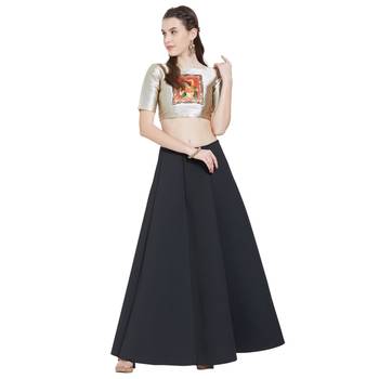 Offwhite Art Silk Ready-Made Saree Blouse 2