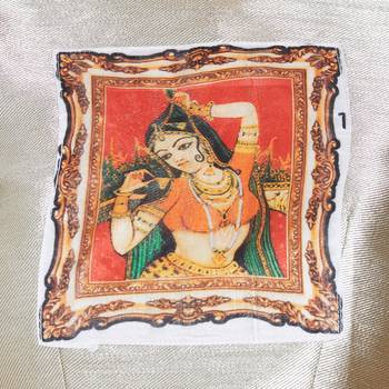 Offwhite Art Silk Ready-Made Saree Blouse 4