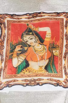 Offwhite Art Silk Ready-Made Saree Blouse