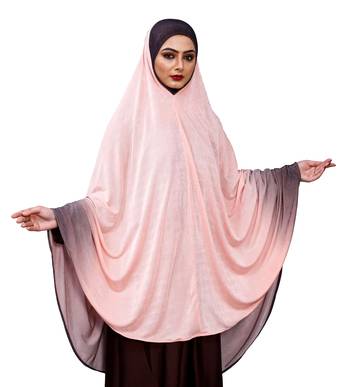 Justkartit Violet Color Long Stitched Ready To Wear Women Prayer Hijab Abaya 1