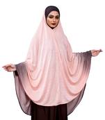 Justkartit Violet Color Long Stitched Ready To Wear Women Prayer Hijab Abaya