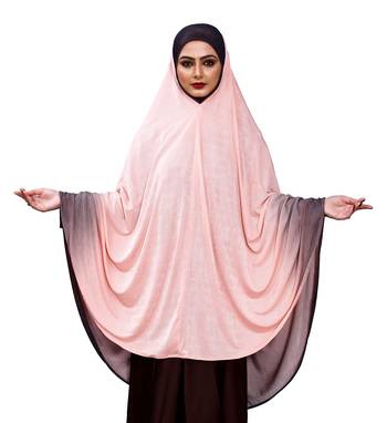 Justkartit Violet Color Long Stitched Ready To Wear Women Prayer Hijab Abaya 3