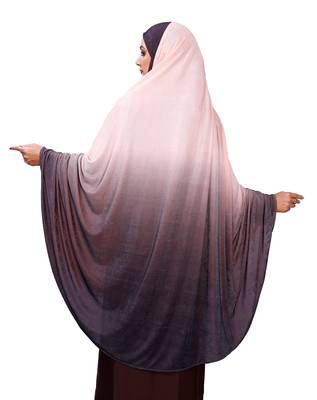 Justkartit Violet Color Long Stitched Ready To Wear Women Prayer Hijab Abaya 5