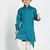  Rama And Cream Cotton Satin Blend Kurta Pyjama Set