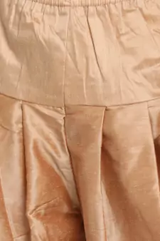 Boys Bronze And Gold Silk Blend Kurta And Dhoti Set