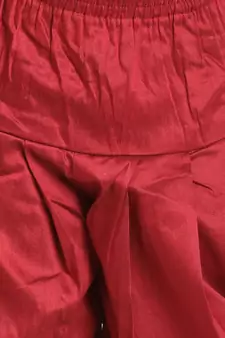  Bronze And Maroon Silk Blend Kurta And Dhoti Set