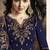 Blue embroidered art silk salwar