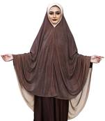 Justkartit Brown Color Instant Ready To Wear Women Abaya Makhna Scarf