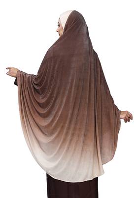 Justkartit Brown Color Instant Ready To Wear Women Abaya Makhna Scarf 5
