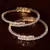 White Gold Plated AAA CZ Stone Embellished Designer Bangles BD402