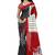Black printed georgette saree with blouse