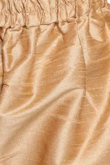  Gold And Persian Blue Silk Blend Jacket, Kurta And Pyjama Set