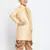 Gold Printed Cotton Silk Boys-Kurta-Pyjama