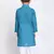 Blue Printed Cotton Boys-Kurta-Pyjama