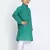 Green Printed Cotton Boys-Kurta-Pyjama