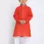 Red Printed Cotton Boys-Kurta-Pyjama