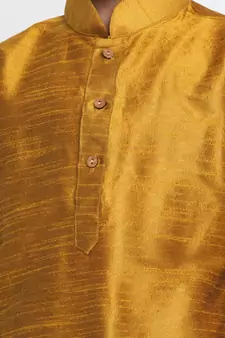  Mustard Silk Blend Kurta Pyjama Set