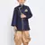  Navy Blue And Rose Gold Cotton Blend Indowestern Sherwani And Dhoti Set