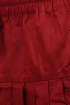  Biscuit And Maroon Cotton Blend Indowestern Sherwani And Dhoti Set