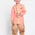  Pink And Rose Gold Cotton Blend Indowestern Sherwani And Dhoti Set