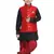 Maroon Printed Blended Cotton Boys-Nehru-Jacket