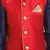 Maroon Printed Blended Cotton Boys-Nehru-Jacket